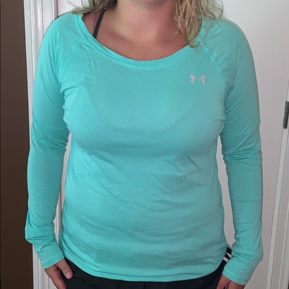 Under Armour Tops - under armor teal long sleeve shirt medium
